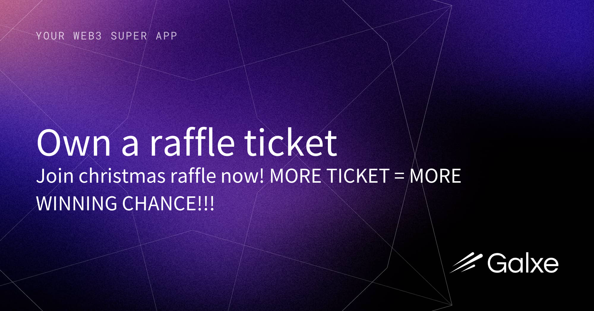 Own a raffle ticket Credential | Galxe