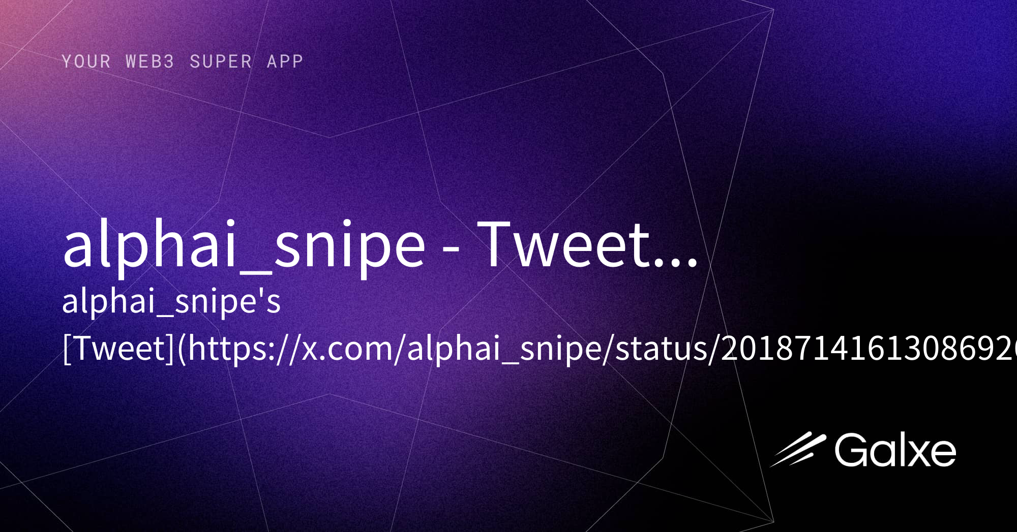 alphai_snipe - Tweet Retweeters - Tweet 2018714161308692671 Credential ...