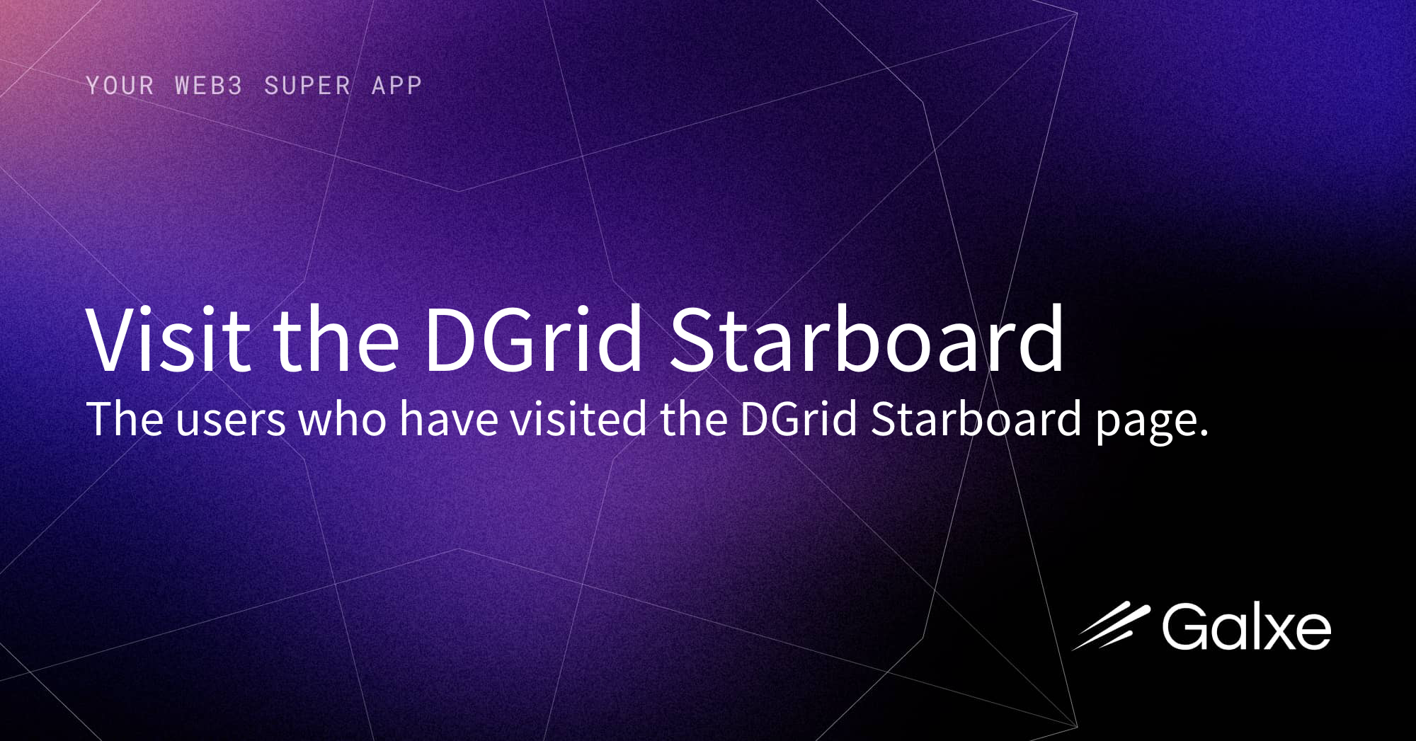 Visit the DGrid Starboard Credential | Galxe