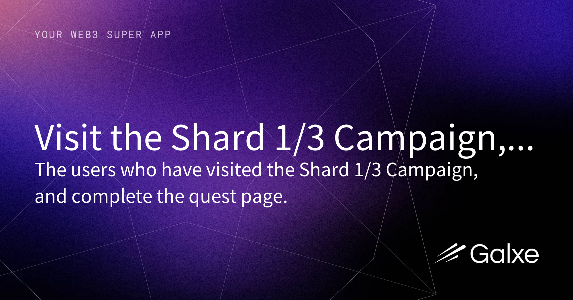 Visit the Shard 1/3 Campaign, and complete the quest Credential | Galxe