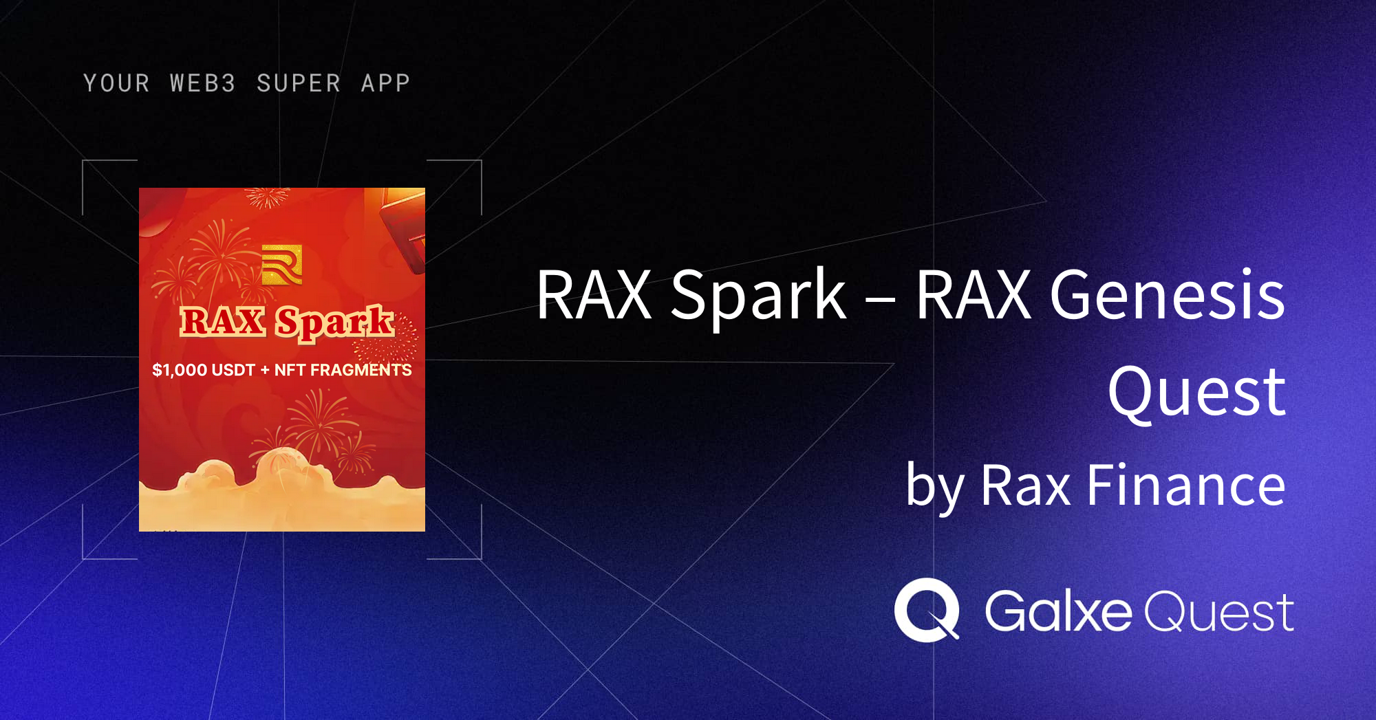 4 Rax RAX Spark – RAX Genesis Quest by Rax Finance | Galxe Quest